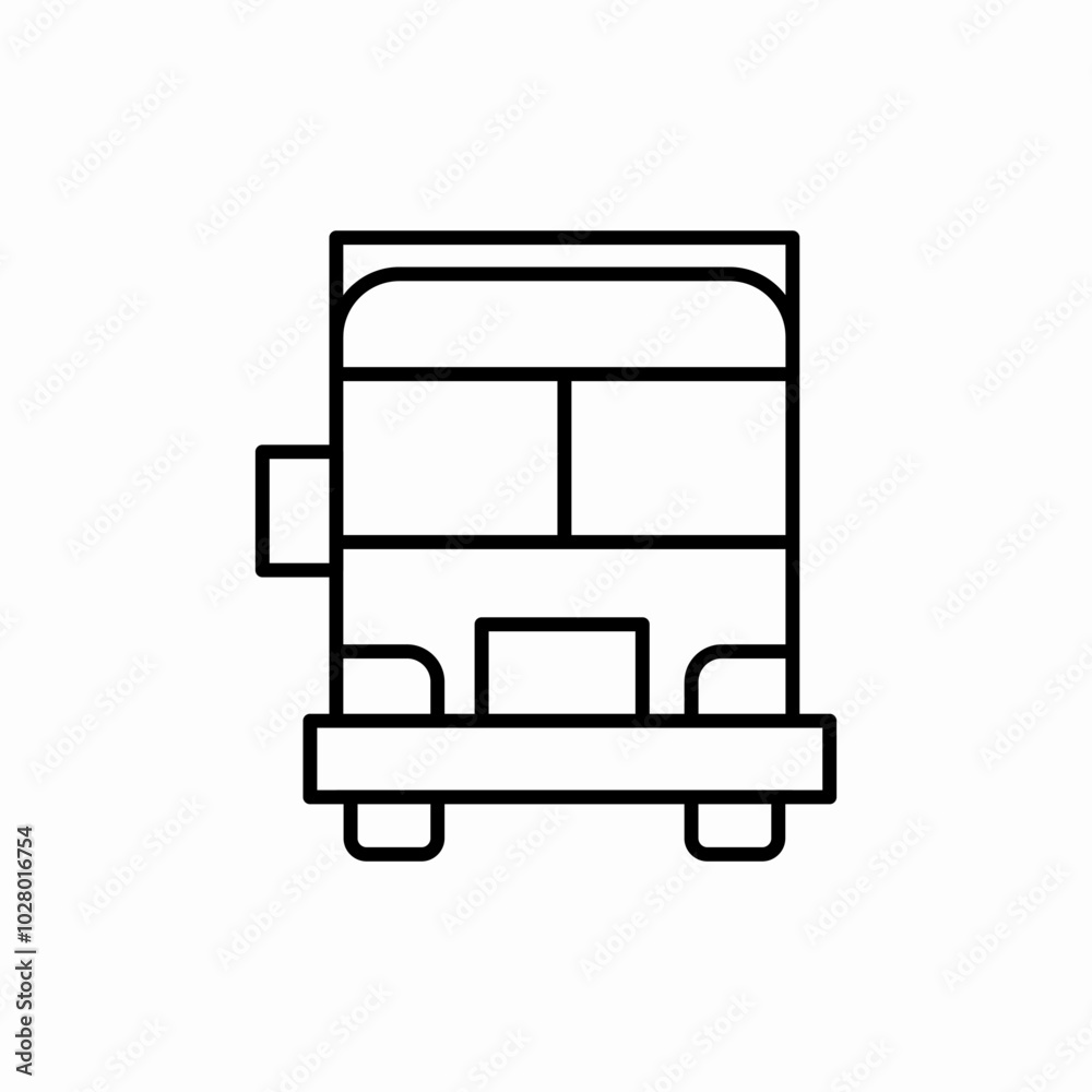 frontal school bus icon sign vector frontal school bus icon sign vector