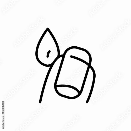 nail drop polish icon sign vector