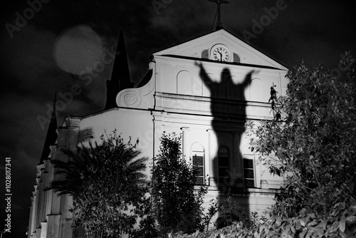 St. Louis Cathedral, New Orleans, Louisiana Shadow and Orbs photo