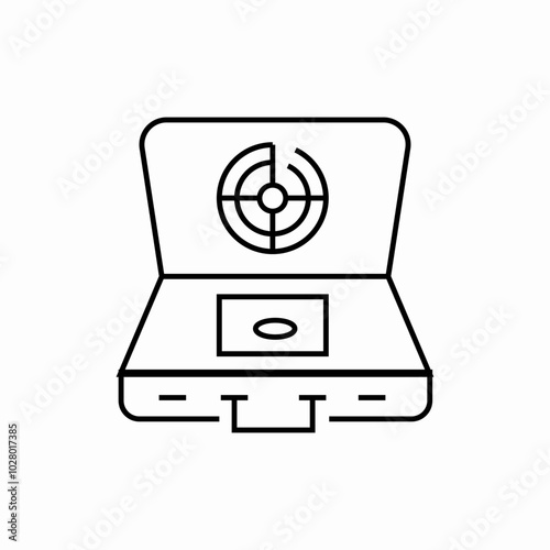 radar system icon sign vector