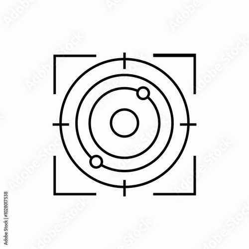 solar system icon sign vector