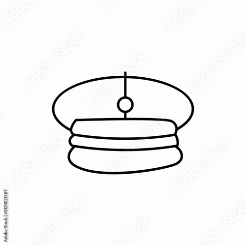 army cap icon sign vector