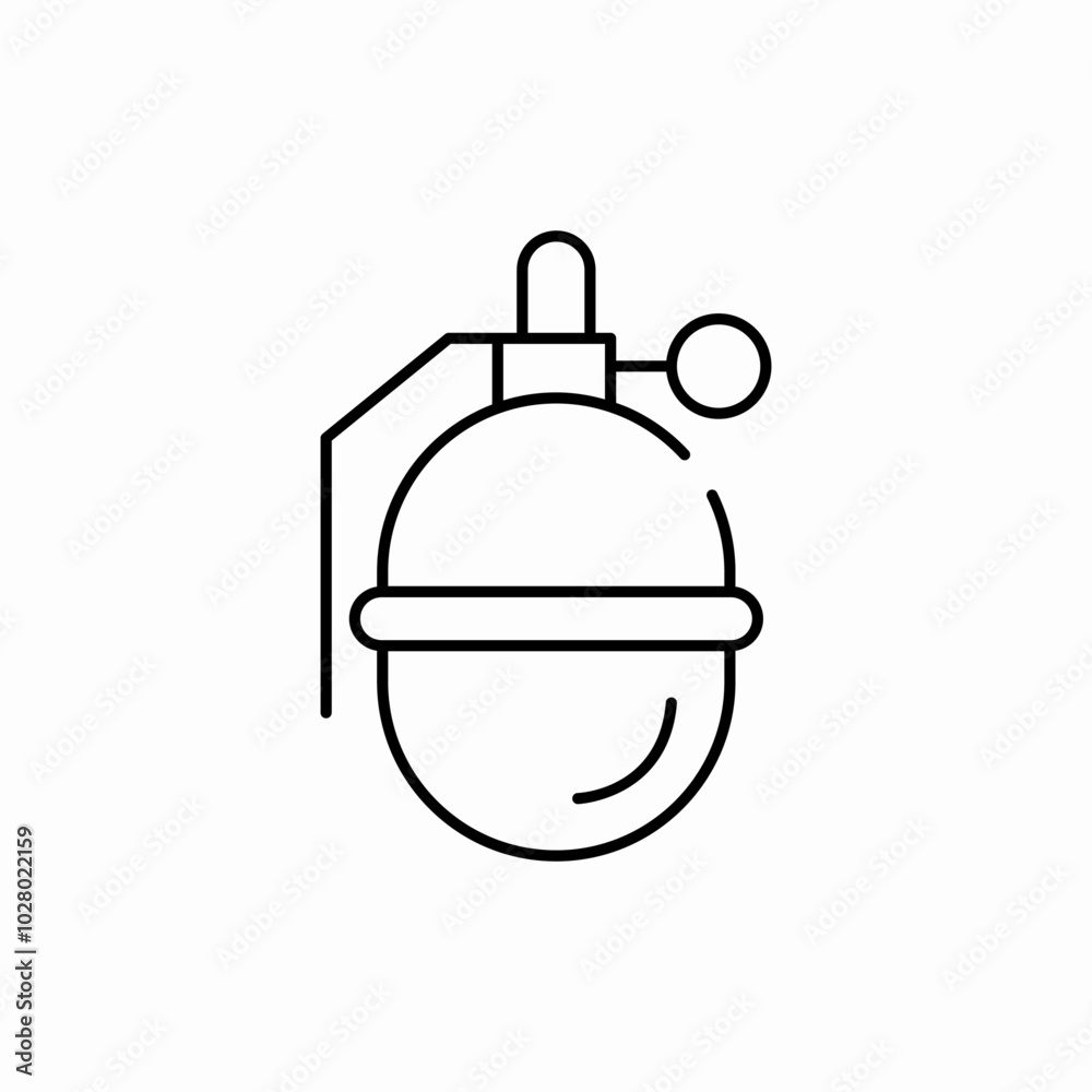 grenade military force icon sign vector