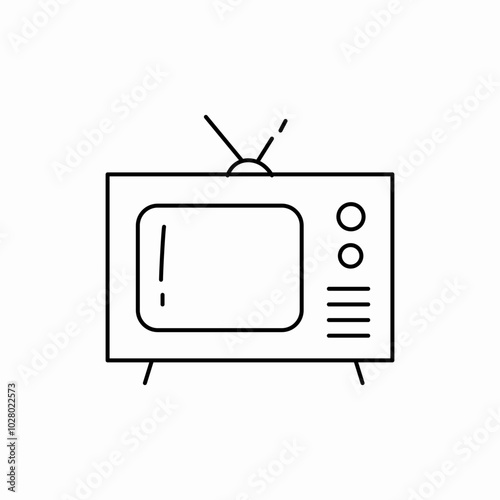 television watching icon sign vector