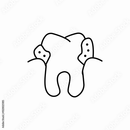 dental caries icon sign vector