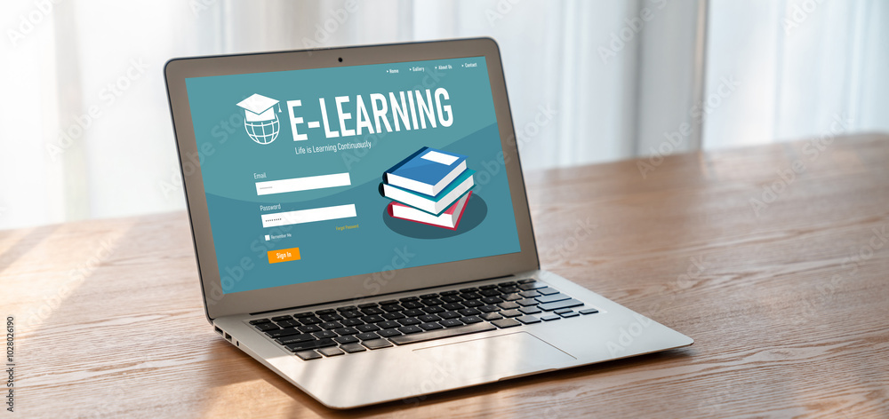 E-learning website with modish sofware for student to study online on the internet network E-learning website with modish sofware for student to study online on the internet network