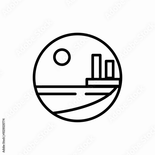 promenade nature icon sign vector