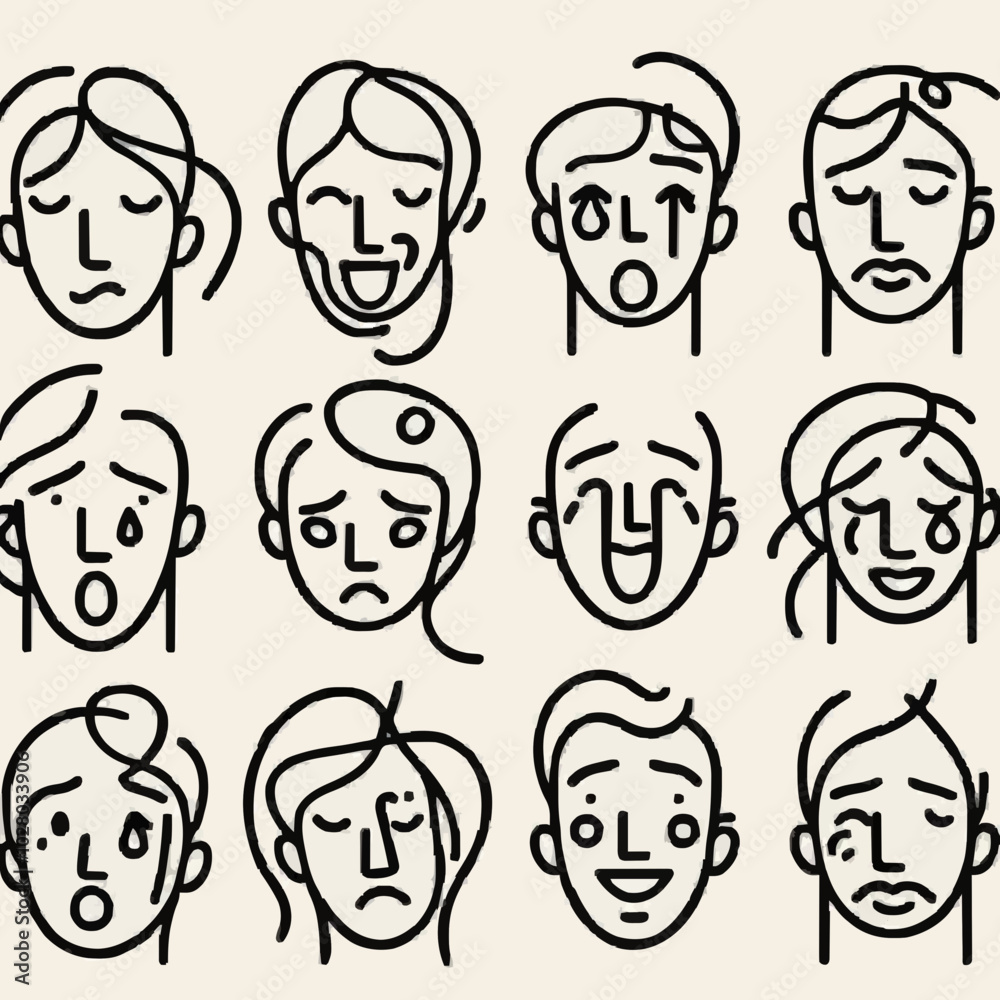 Minimalist Line Art Faces Minimalist Line Art Faces