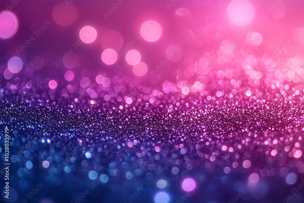 Closeup photo of flowing glitter in pink purple and blue bokeh background image Closeup photo of flowing glitter in pink purple and blue bokeh background image