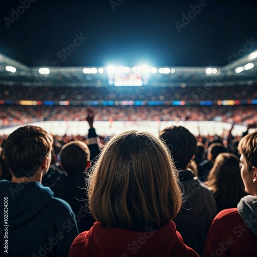 fans on the hockey match