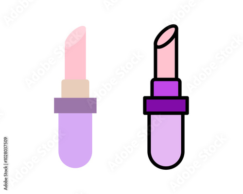 Beauty, Body Care and Cosmetics. Vector Linear Flat Icons and Design Elements