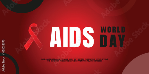 Aids awareness month is observed every year in December, This day brings attention to the growing number of people living long and full lives with HIV and to their health and social needs. Vector art
