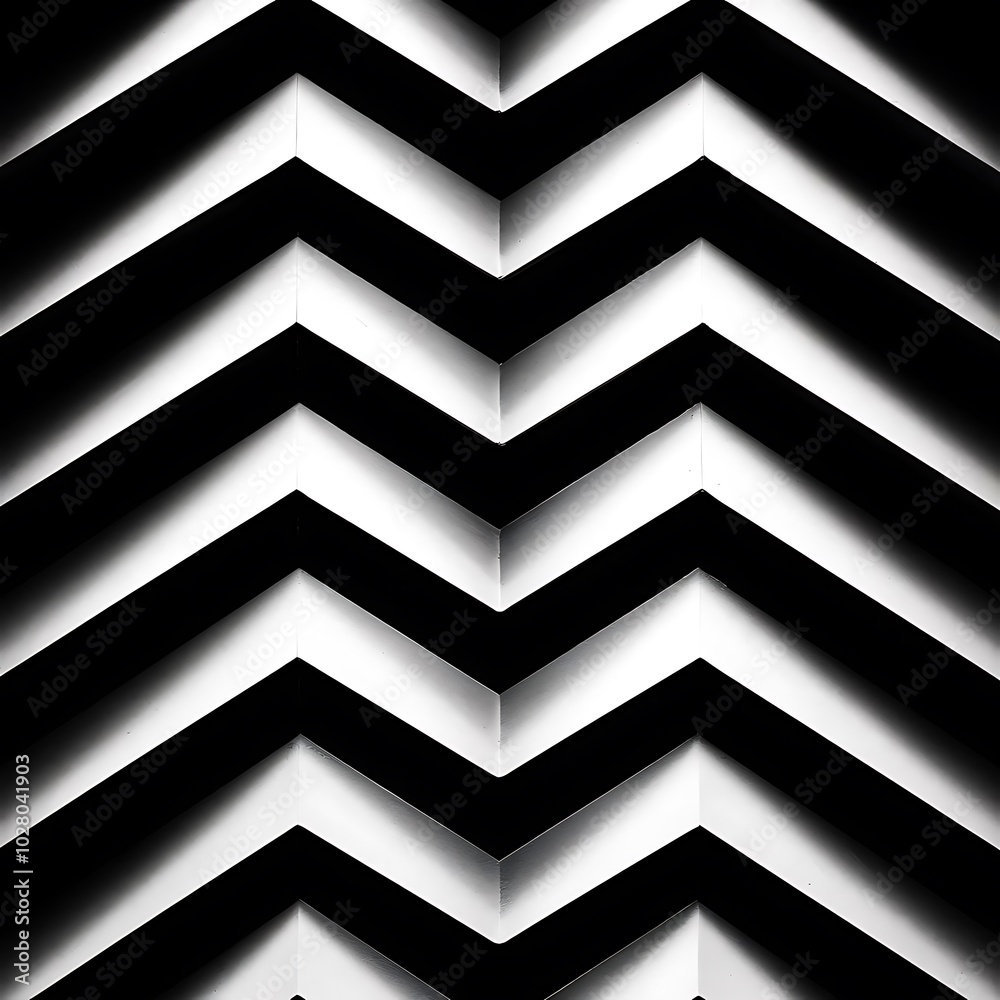 Obraz premium Black and white zigzag pattern