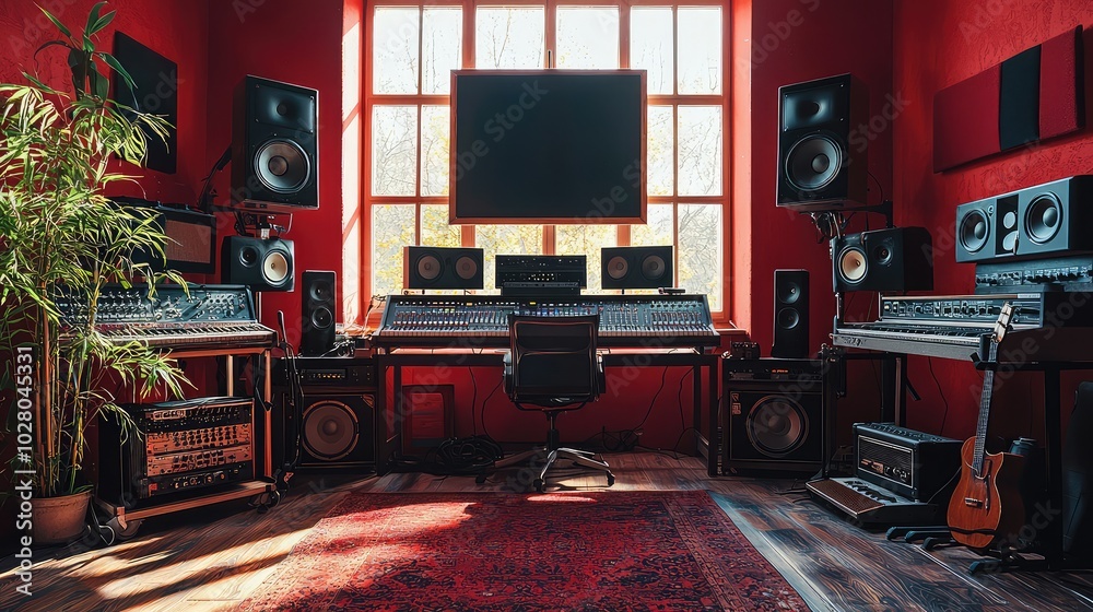 Lively Spacious Music Studio Interior