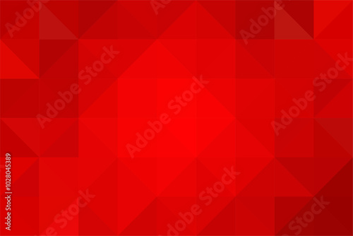 Mosaic triangle red background. Gradient pixel polygonal background.