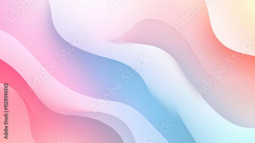 Abstract pastel waves create a soothing and modern aesthetic.