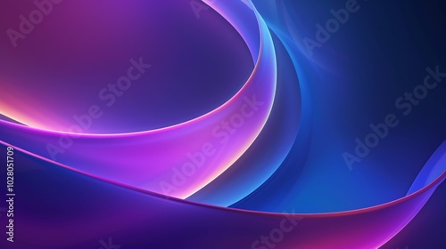 Wallpaper A vibrant and modern abstract background with flowing curves of neon purple and blue light
