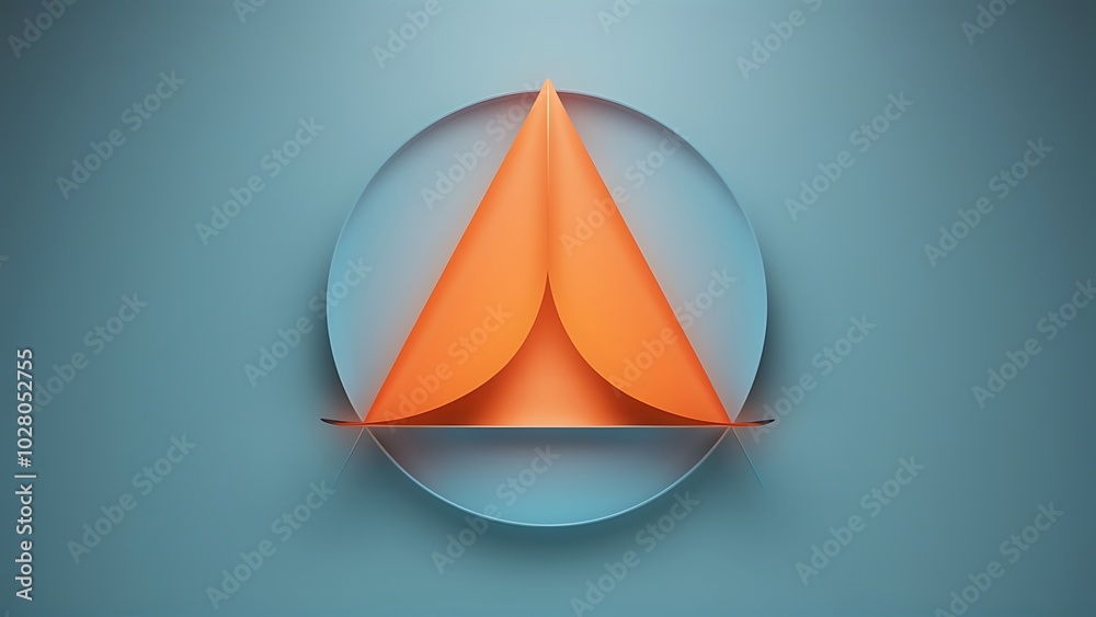 Triangle and circle minimalist composition. Simple elegance meets geometric harmony in captivating visual design for wallpaper, banner, background, landing page, wall art, invitation, prints, posters Triangle and circle minimalist composition. Simple elegance meets geometric harmony in captivating visual design for wallpaper, banner, background, landing page, wall art, invitation, prints, posters