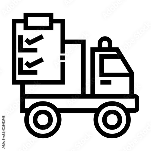 cargo manifest Line Icon