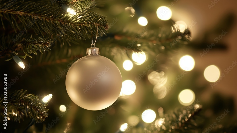 A Beautifully Decorated Christmas Tree with Lights and Ornaments A Beautifully Decorated Christmas Tree with Lights and Ornaments