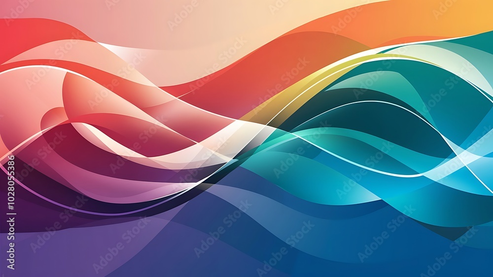 Fototapeta premium Vector Abstract color waves design element. Set banner
