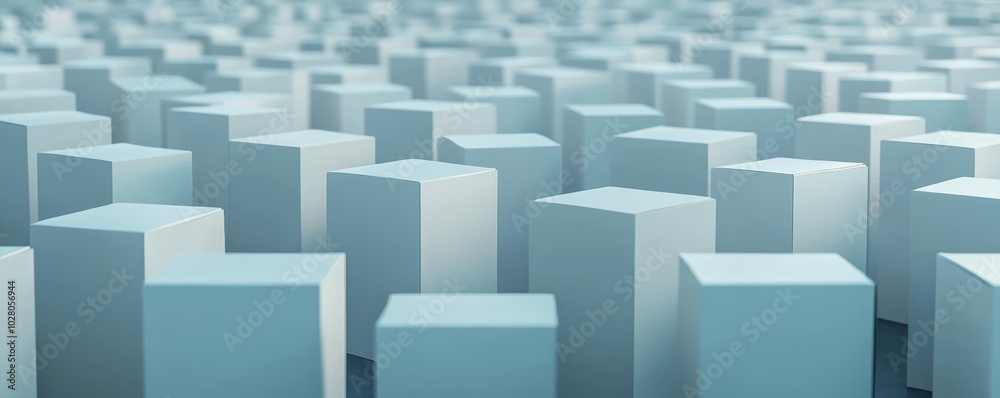 Abstract blue blocks arranged in a grid pattern, creating a modern and minimalistic digital landscape. Abstract blue blocks arranged in a grid pattern, creating a modern and minimalistic digital landscape.