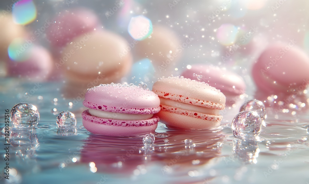 Obraz premium macaron, generation AI 