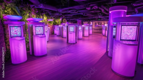 Wallpaper Mural Futuristic cosmetology environment with high-tech displays and innovative design Torontodigital.ca