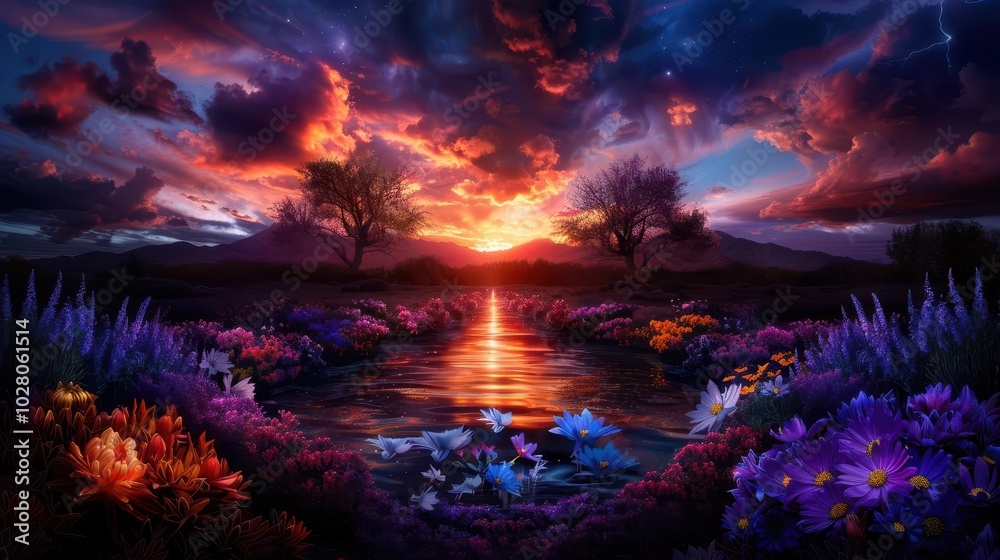 Mental Health, serene environment, vibrant colors, peaceful scenes, inviting Mental Health, serene environment, vibrant colors, peaceful scenes, inviting