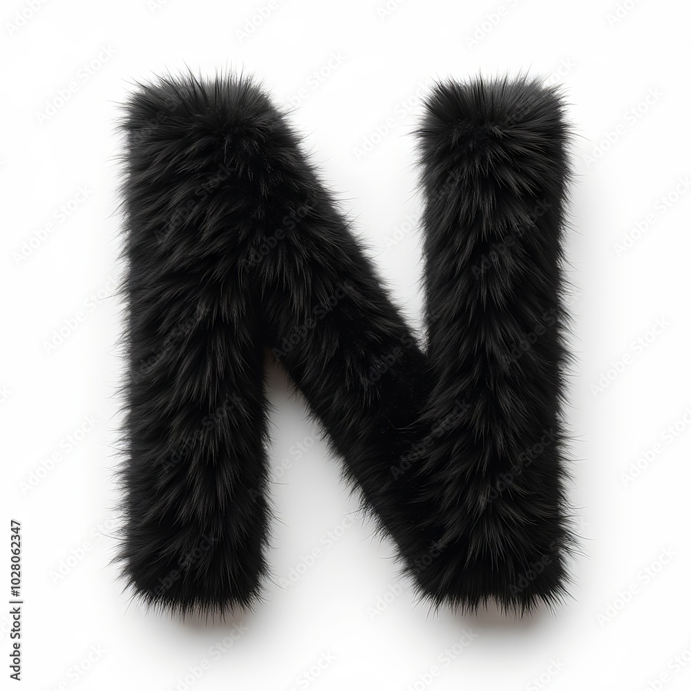Generative, AI, Furry black letter ‘N’ on a white background, texture detail visible, artistic and bold typography.
Generative, AI, Furry black letter ‘N’ on a white background, texture detail visible, artistic and bold typography.