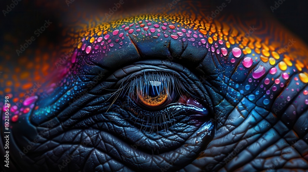 Obraz premium Wildlife Animals, vibrant colors, natural habitat, close-up, detailed