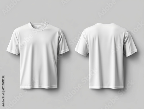 Tシャツ　モックアップ　白　Tシャツ　前身頃　後身頃