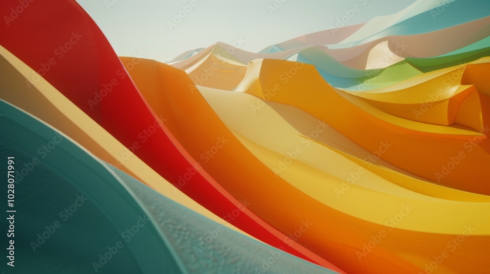 Wallpaper Abstract background with smooth colorful waves, creating a modern and vibrant design Wallpaper Abstract background with smooth colorful waves, creating a modern and vibrant design