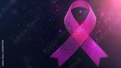 Wallpaper Mural Pink ribbon symbolizing awareness and hope against breast cancer. Torontodigital.ca