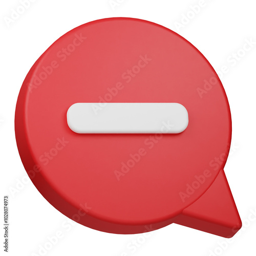Free Download remove comment 3d icon isolated on the white background - GFXLoad