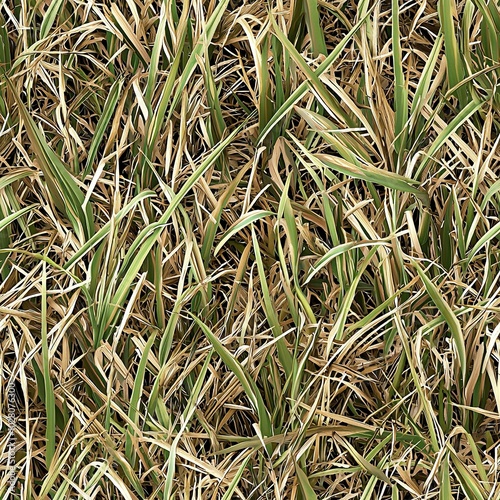 Waterfowl Marsh Grass Hunting Camo, Seamless Camouflage Pattern
