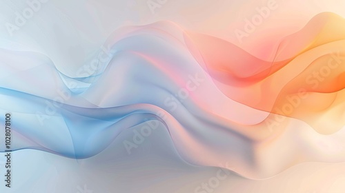 Wallpaper Abstract pastel colored wavy background is flowing in the air