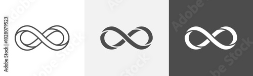 infinite icon Flat logo vector
