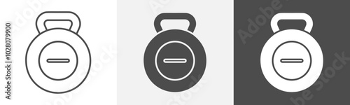 kettlebell icon Flat logo vector