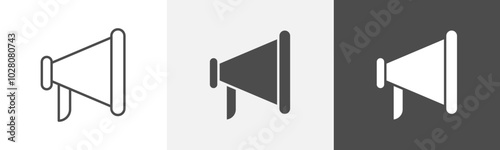 loud speaker icon Flat logo vector