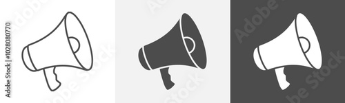 loud speaker icon Flat logo vector