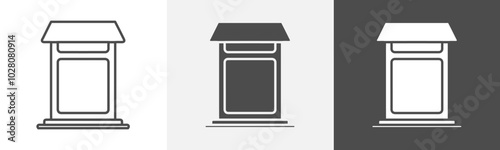 mail box icon Flat logo vector
