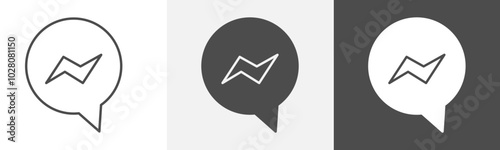 messenger icon Flat logo vector