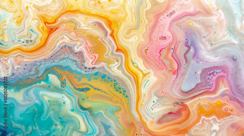 Wallpaper Fluid acrylic painting creating colorful abstract shapes, perfect for a wallpaper Wallpaper Fluid acrylic painting creating colorful abstract shapes, perfect for a wallpaper