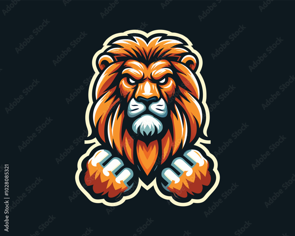 Obraz premium lion head vector