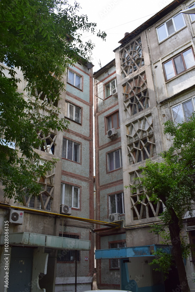 Fototapeta premium old apartments in the city