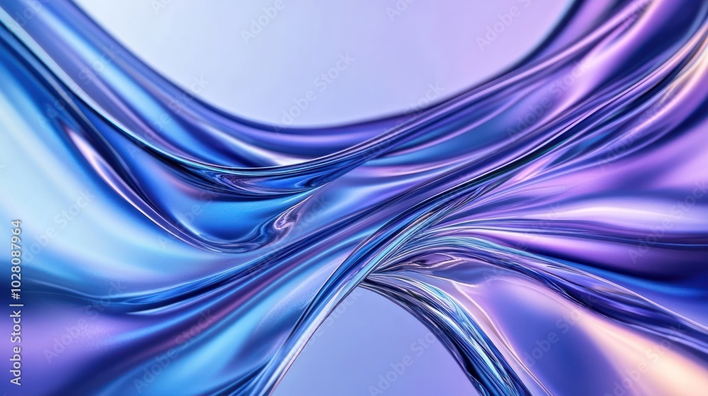 Obraz premium Abstract Blue and Purple Liquid Waves