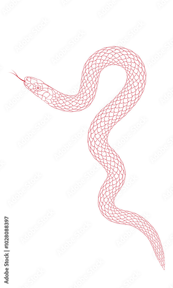 Obraz premium A simple cartoon snake pattern