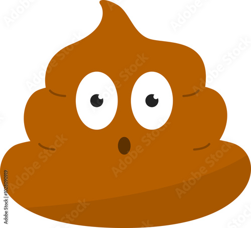 Poop Shocked Surprised Emoji Illustration