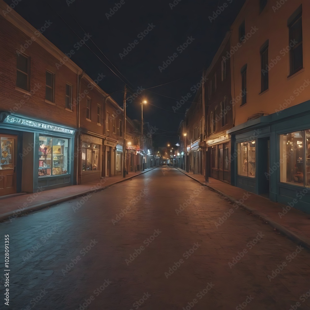 Fototapeta premium Halloween decorated city Generative AI